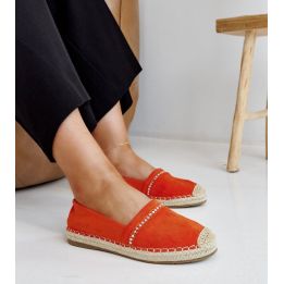 Oranžinės espadrilės su cirkoniais Abia
