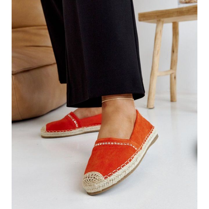 Oranžinės espadrilės su cirkoniais Abia