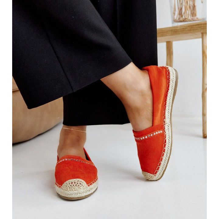 Oranžinės espadrilės su cirkoniais Abia