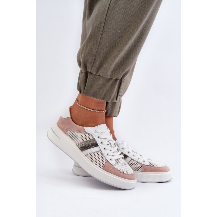 Moteriški odiniai sportbačiai D&A LR110 White-Pink
