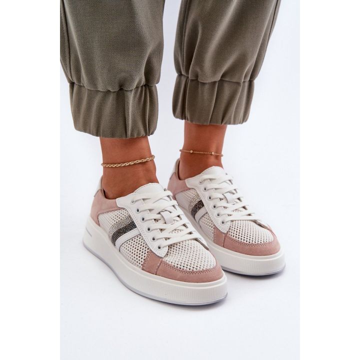 Moteriški odiniai sportbačiai D&A LR110 White-Pink
