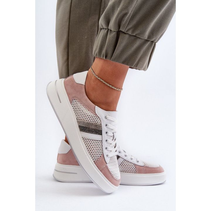 Moteriški odiniai sportbačiai D&A LR110 White-Pink