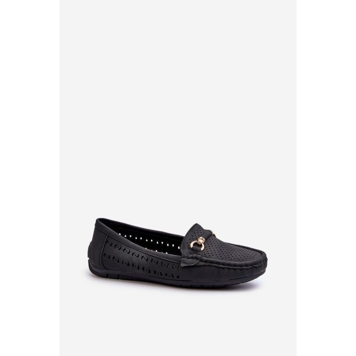 Moteriški juodi nėriniai Loafers“ Rasirna