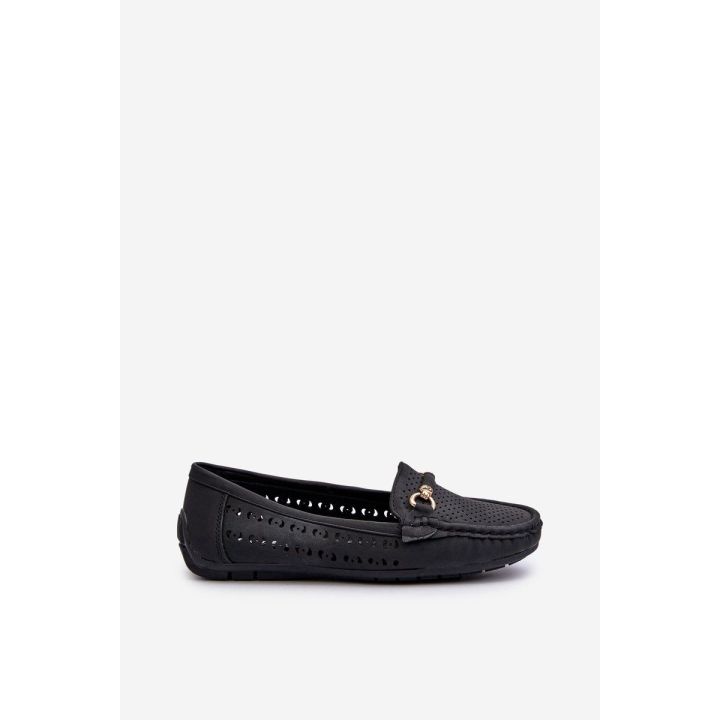 Moteriški juodi nėriniai Loafers“ Rasirna