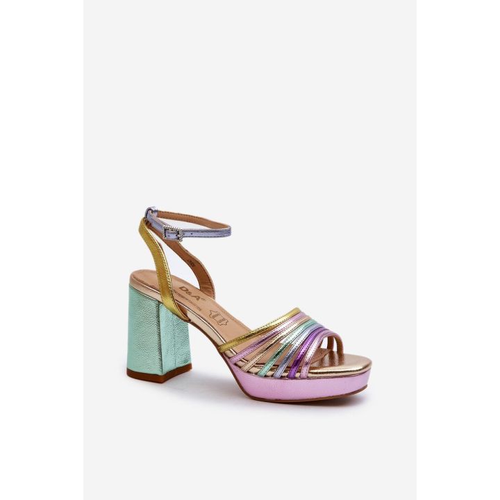 D&A CR920 įvairiaspalvės moteriškos basutės su kulnu