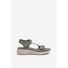Moteriški patogūs žali Velcro sandalai Eladora