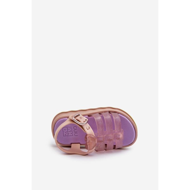 Kvapnūs vaikiški sandalai su Velcro užsegimu ZAXY NN385020, violetinės spalvos