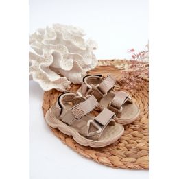 Vaikiškos basutės su Velcro užsegimu Smėlio spalvos Orretta