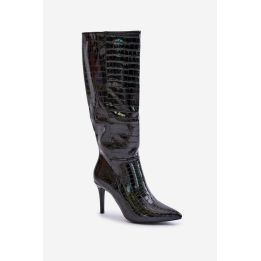 Stiletto batai su kulnais juodos spalvos Reanwenna