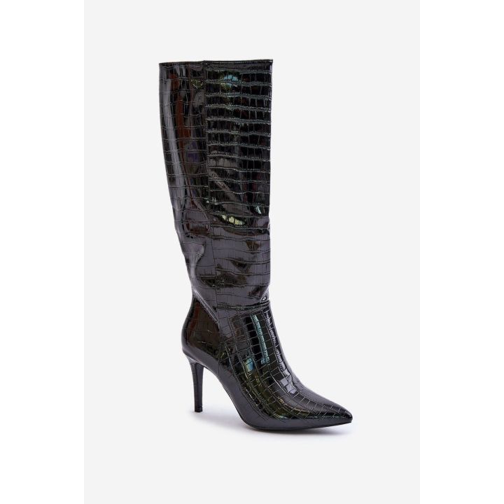 Stiletto batai su kulnais juodos spalvos Reanwenna