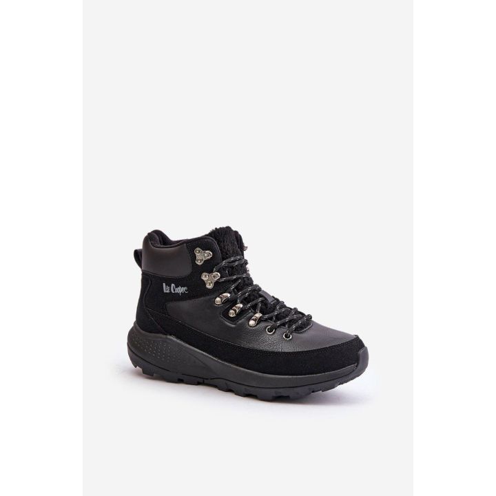 Moteriški užsegami užtrauktuku lengvi batai. Juodos spalvos. Lee Cooper