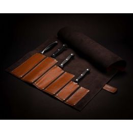 Personifikuotas odinis peilio dėklas Solier SA44 juodas