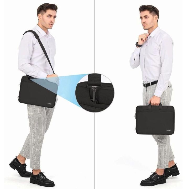 Juoda nešiojamojo kompiuterio rankinė 13-14 Pocket
