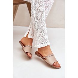 Odinės basutės tamsiai smėlio spalvos Shoes