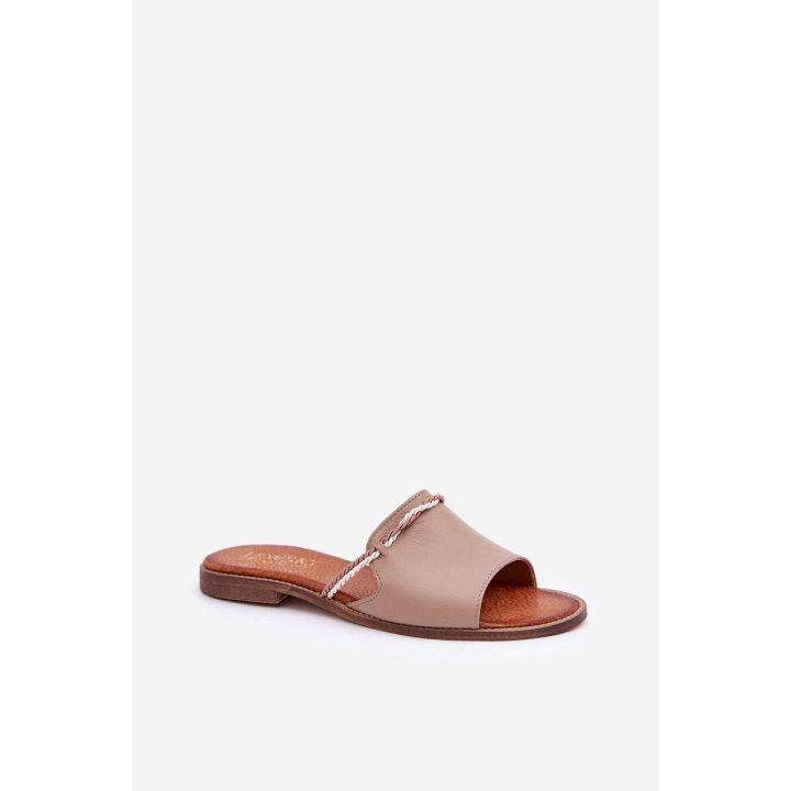 Odinės basutės tamsiai smėlio spalvos Shoes
