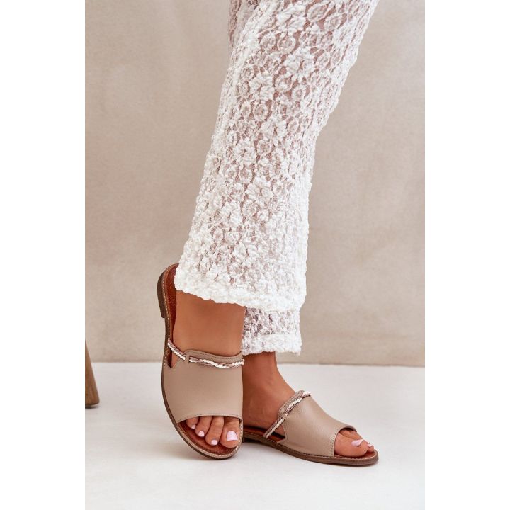 Odinės basutės tamsiai smėlio spalvos Shoes