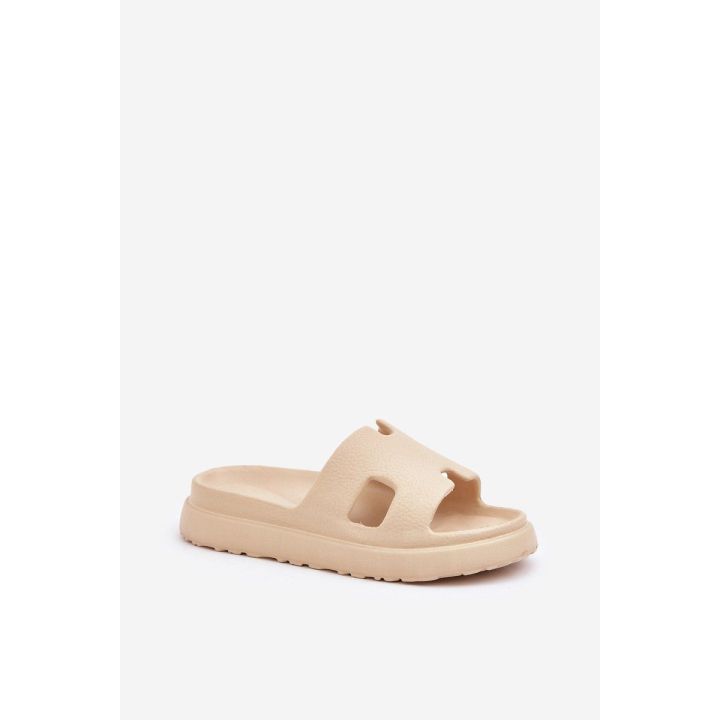 Smėlio spalvos perforuotos putplasčio šlepetės Neladith