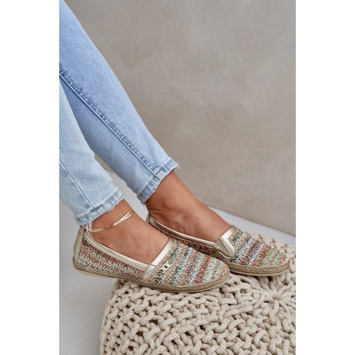 Elegantiškos odinės espadrilės su pynimu, daugiaspalvės Zazoo