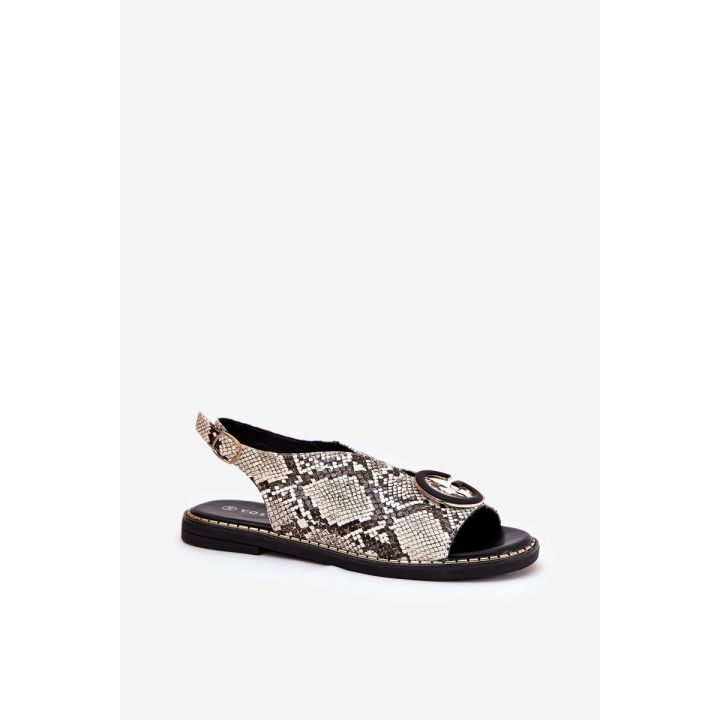 Smėlio spalvos rudos moteriškos basutės