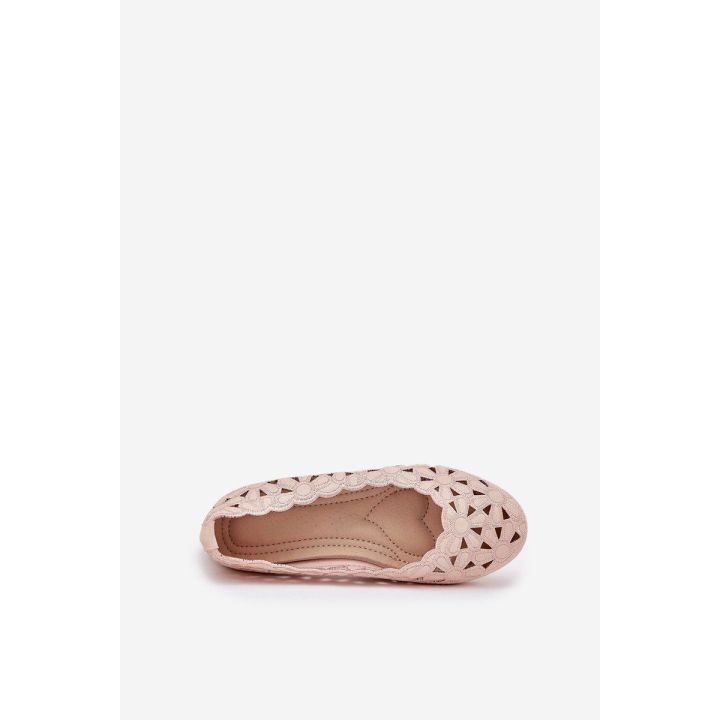 Kids' Cutout Glitter Ballerinas Pink Zindira