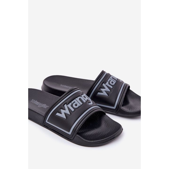 Šlepetės vyrams juodos WRANGLER
