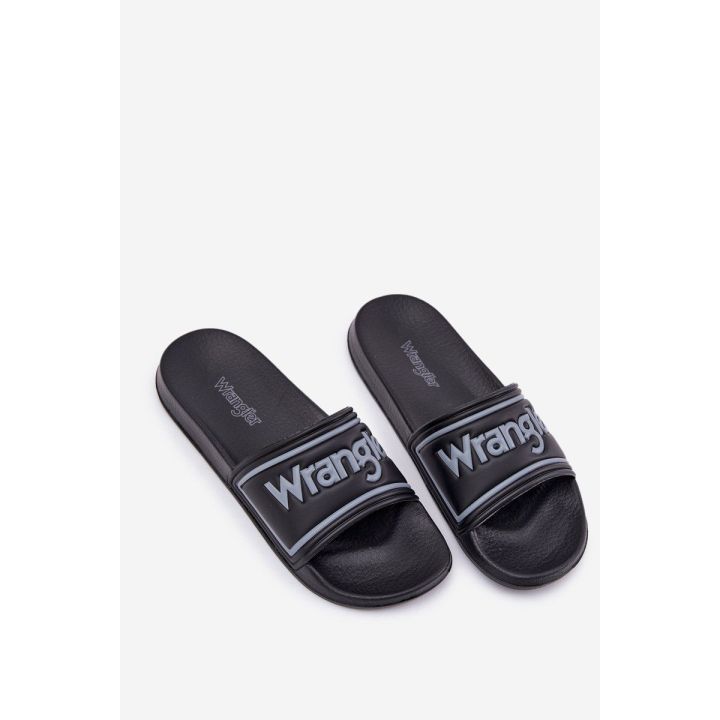 Šlepetės vyrams juodos WRANGLER