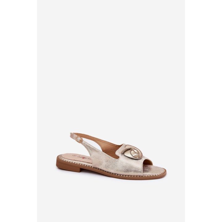 Basutės moterims su blizgiomis puošmenomis, auksinės