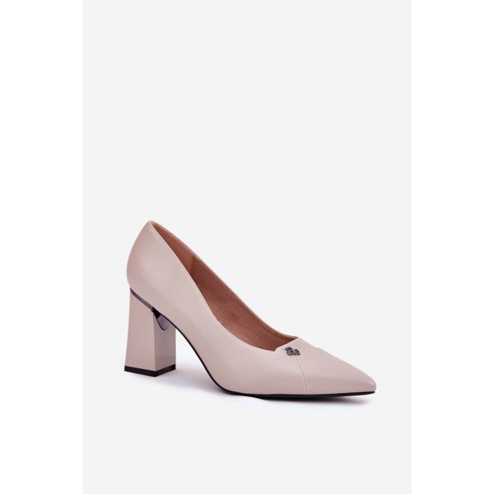 Aukštakulniai bateliai pilki elegantiški moteriški