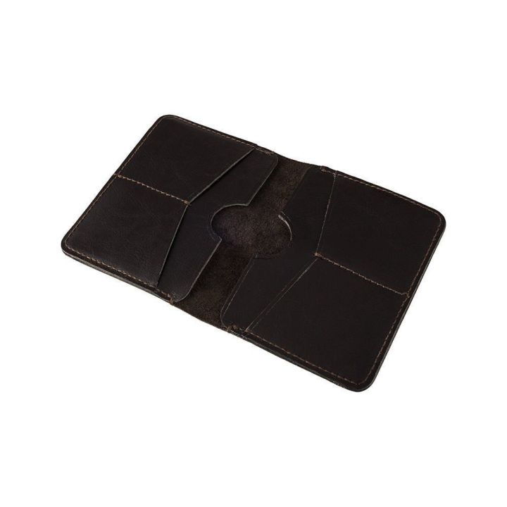 Plona odinė vyriška piniginė SOLIER SW10 SLIM DARK BROWN