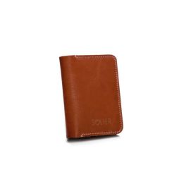 Plonos odinės vyriškos piniginės SOLIER SW11 SLIM BROWN