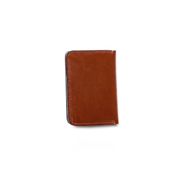 Plonos odinės vyriškos piniginės SOLIER SW11 SLIM BROWN