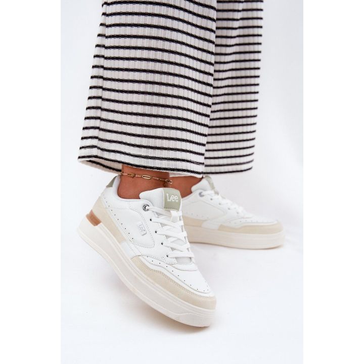 Sportiniai bateliai moterims smėlio spalvos su platforma