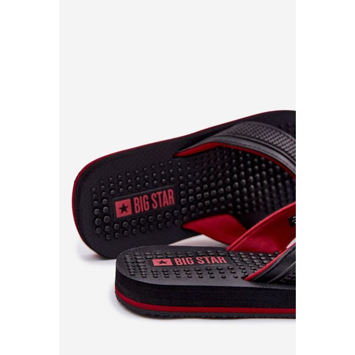 Vyrų juodos vasarinės šlepetės Flip Flop tipo