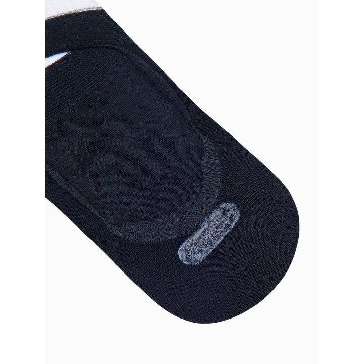 Vyriškos trumpos kojinės su medvilne, pilkos ir tamsiai mėlynos OMBRE CLOTHING