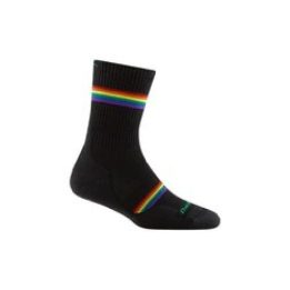 Moteriškos kojinės Darn Tough Prism Micro Crew Lightweight su paminkštinimu, juodos