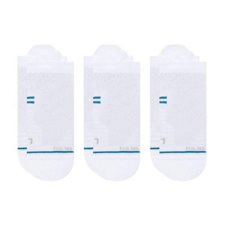 Bėgimo kojinės Stance Athletic Tab 3 vnt., baltos