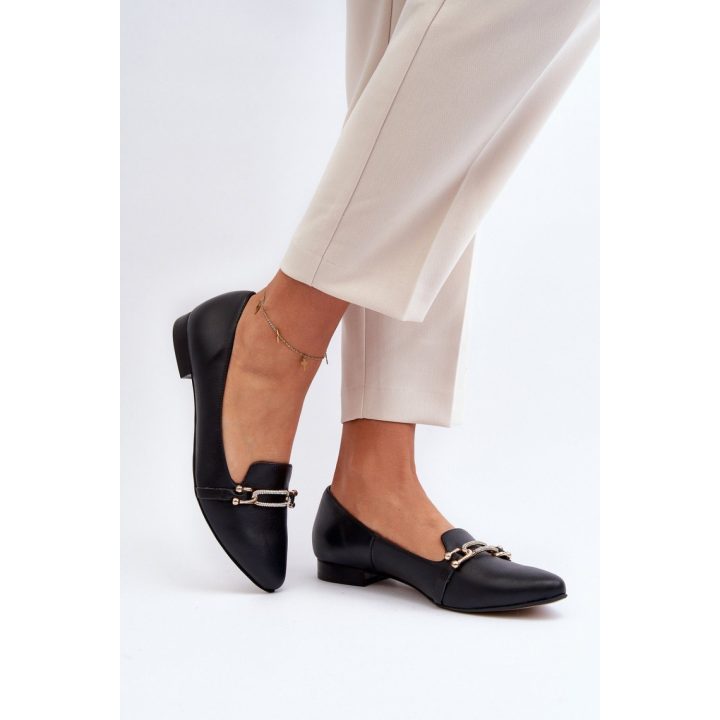 Juodi balerinos su dekoratyvine sagtimi Step in style