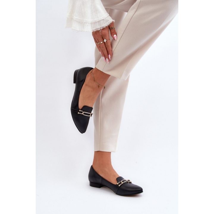 Juodi balerinos su dekoratyvine sagtimi Step in style