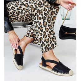 Juodos espadrilės atviru kulnu Tharna
