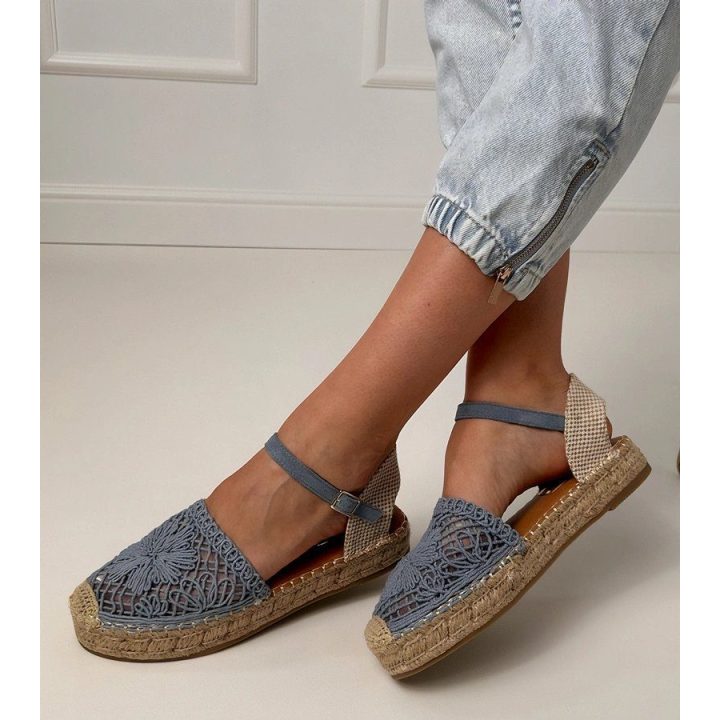 Mėlynos moteriškos espadrilės basutės Santos