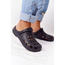 Šlepetės juodos ventiliuojamos su dirželiu Ideal Shoes BOTO