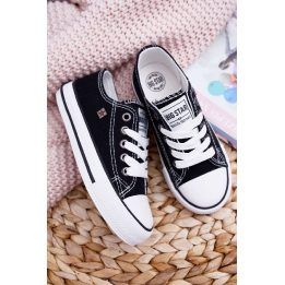 Juodi patogūs sportiniai bateliai vaikams kasdienai BIG STAR SHOES