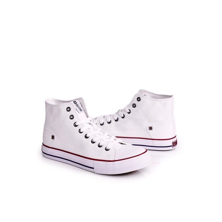 Vyriški klasikiniai aukšti sportbačiai BIG STAR balti BIG STAR SHOES