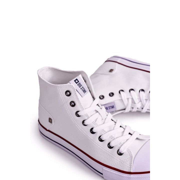 Vyriški klasikiniai aukšti sportbačiai BIG STAR balti BIG STAR SHOES