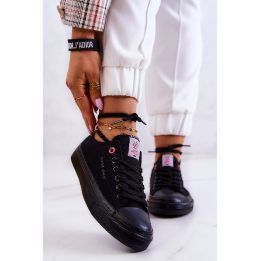 Visuomet stilingi juodi Cross Jeans suvarstomi bateliai CROSS JEANS