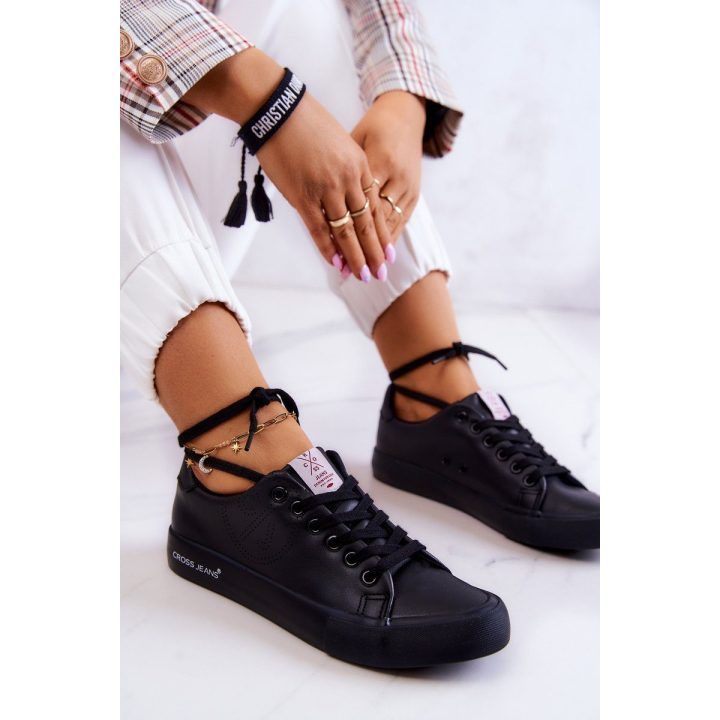 Juodos spalvos stilingi Cross Jeans bateliai CROSS JEANS