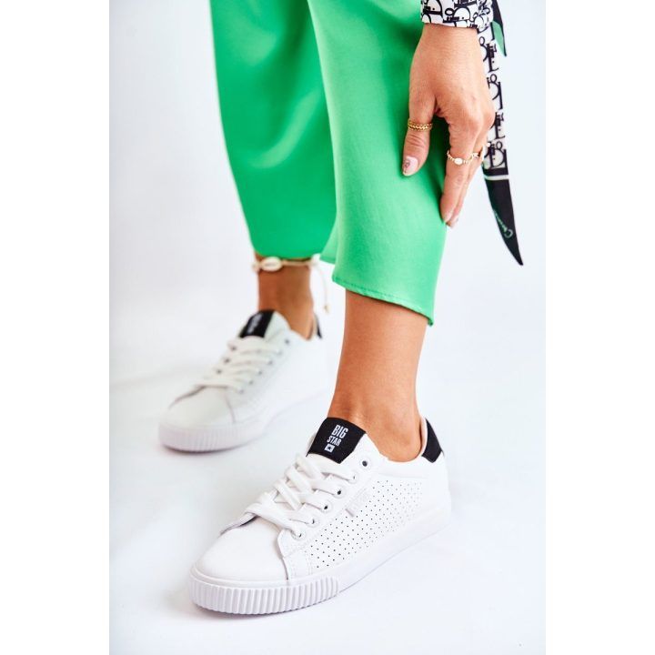 Balti odiniai aukštos kokybės BIG STAR laisvalaikio bateliai BIG STAR SHOES