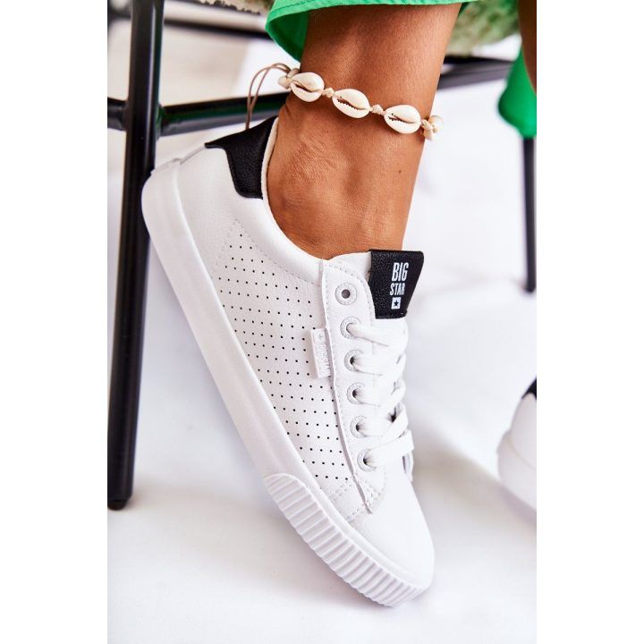 Balti odiniai aukštos kokybės BIG STAR laisvalaikio bateliai BIG STAR SHOES