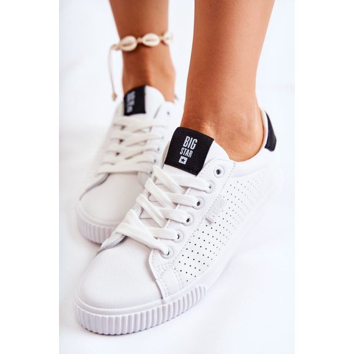 Balti odiniai aukštos kokybės BIG STAR laisvalaikio bateliai BIG STAR SHOES