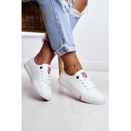 Moteriški odiniai sportbačiai Big Star balti ir raudoni BIG STAR SHOES